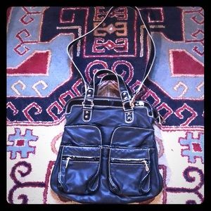 Cross body leather bag